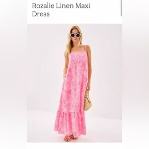 Lilly Pulitzer Pink Patterned Maxi Dress